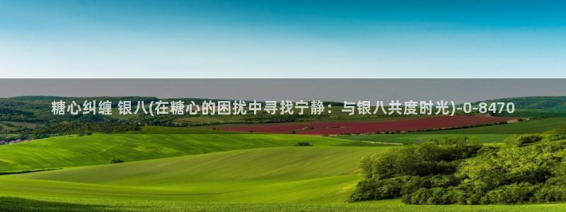 vlog糖：糖心纠缠 银八(在糖心的困扰中寻找宁静：与银八共度时光)